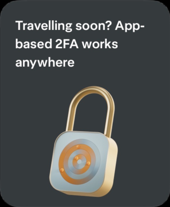 App-based 2FA works anywhere
