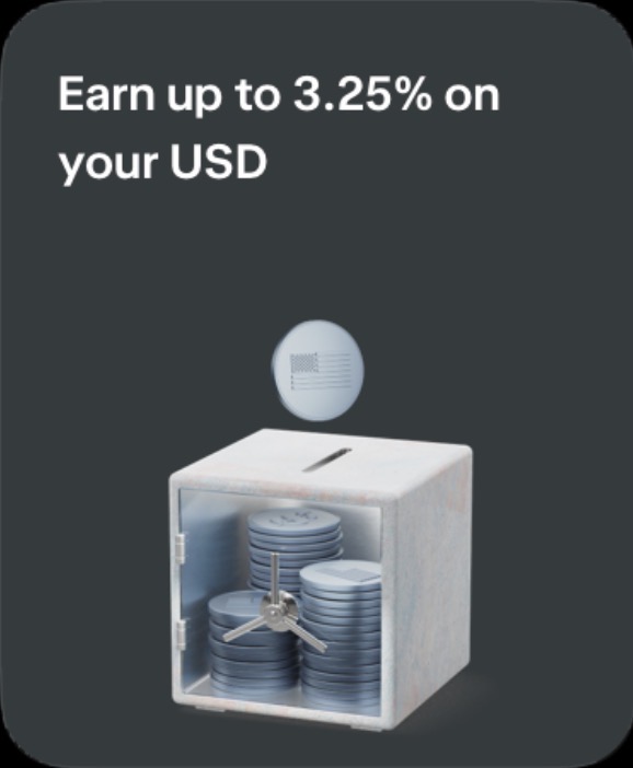 Earn up to 3.25% on your USD